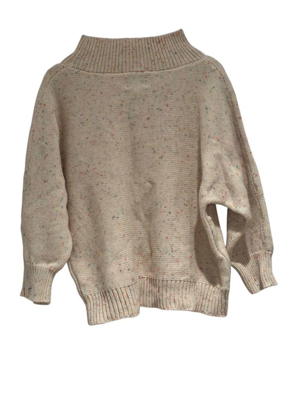 NEVER/NOT kids cream confetti speckled knit sweater - size 3 (generous cut)